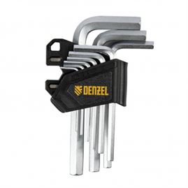 Набор ключей имбусовых, HEX, 1,5-10 мм, CrV, 9 шт. Denzel