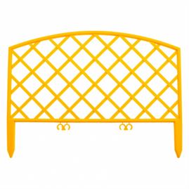 Забор декоративный "Сетка", 24 х 320 см, желтый, Россия, Palisad