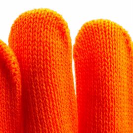 Перчатки трикотажные, акрил, ПВХ гель, "Протектор", оранжевый, оверлок Россия Сибртех